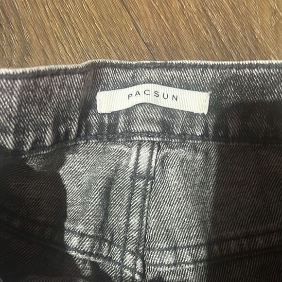 NWT Pacsun Womens Jet Stone High Rise Button‎ Fly Straight Jeans With Belt Sz 27 - Picture 5 of 10